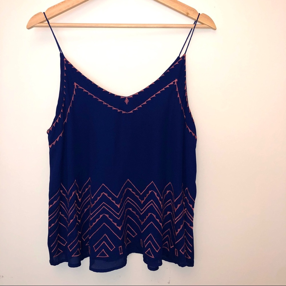 3/$20 Blue Thin Strap Tank Top